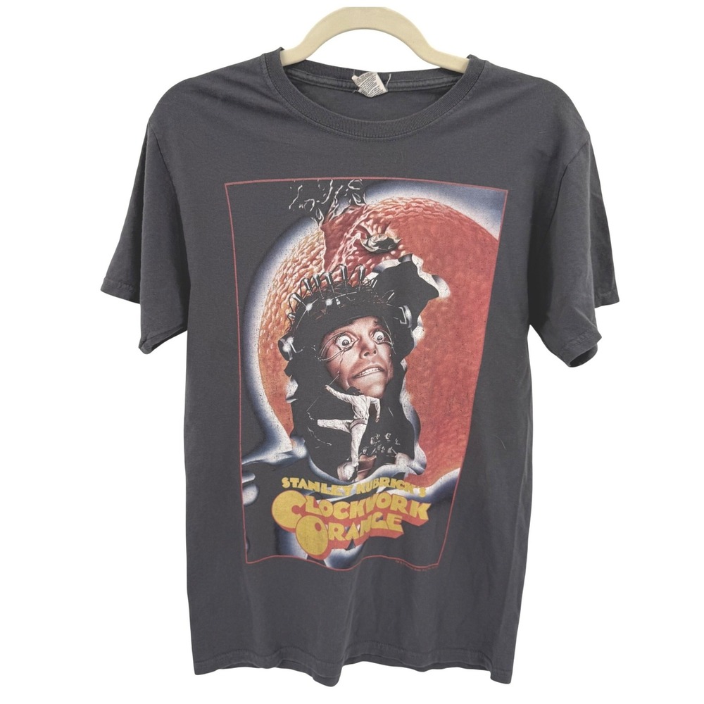 Fruit of the Loom A Clockwork Orange Stanley Kubrick Movie Graphic Tee Gray